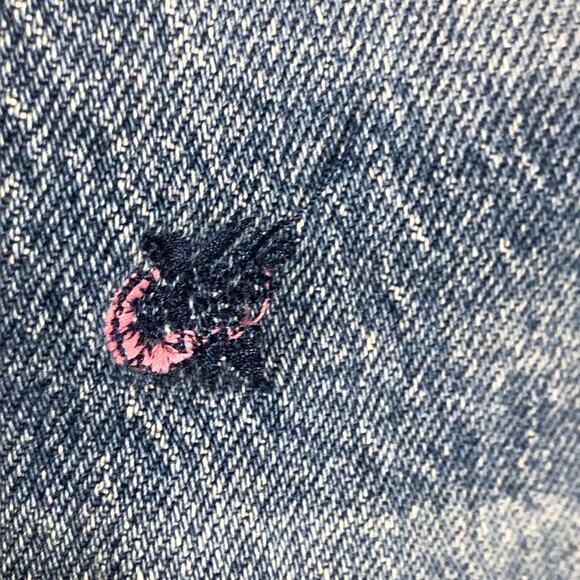 Lucky Brand Sienna Boyfriend Jeans Size 4/27 | Embroidered Raw Hem Denim - Picture 15 of 16